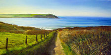 Down the Track to the Greenaway - oil on canvas