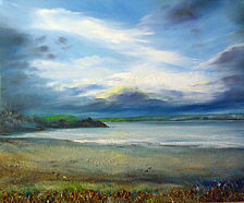 Storm over Porthilly - oil on canvas